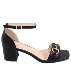 Ksenia Black sandály na vysokém podpatku černá Ksenia Black sandály na vysokém podpatku černá