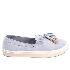 Tenisky Salma Grey s třásněmi šedá Tenisky Salma Grey s třásněmi šedá