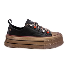 Dámské Tenisky na platformě GOE NN2N4053 Black černá Dámské Tenisky na platformě GOE NN2N4053 Black černá
