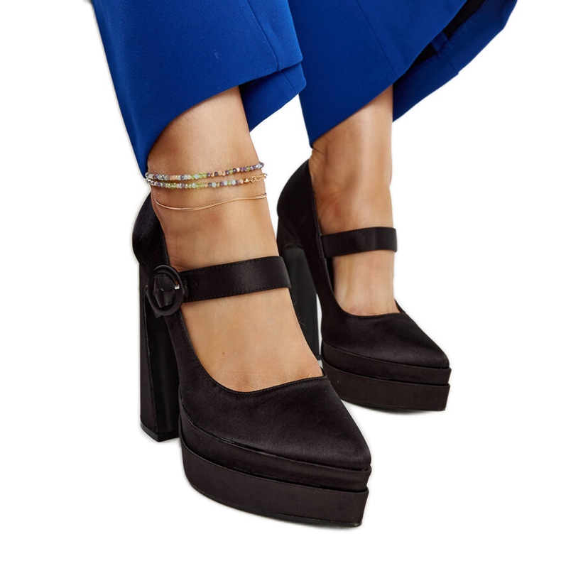 Černé lodičky Mikea na vysokém podpatku černá