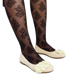 Žluté balerínky s ozdobným květem Mateja žlutá Žluté balerínky s ozdobným květem Mateja žlutá