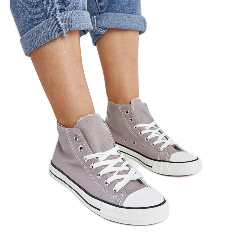 Šedé vysoké tenisky Eliska šedá