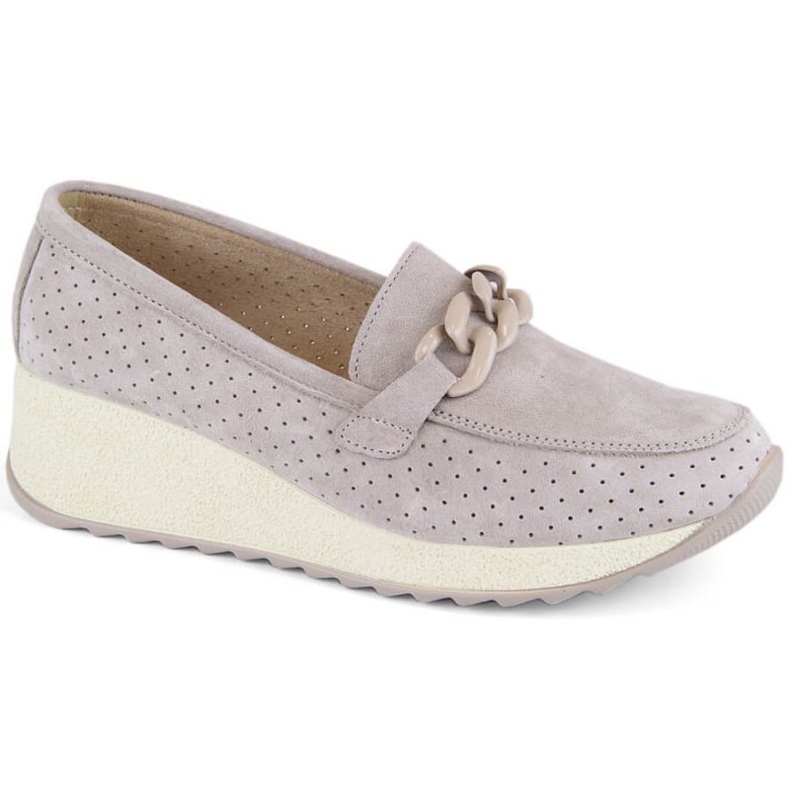 Béžové kožené semišové boty Filippo W PAW507A