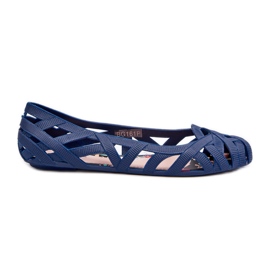 Dámské Gumové Baleríny Boty Navy Blue Salam modrý