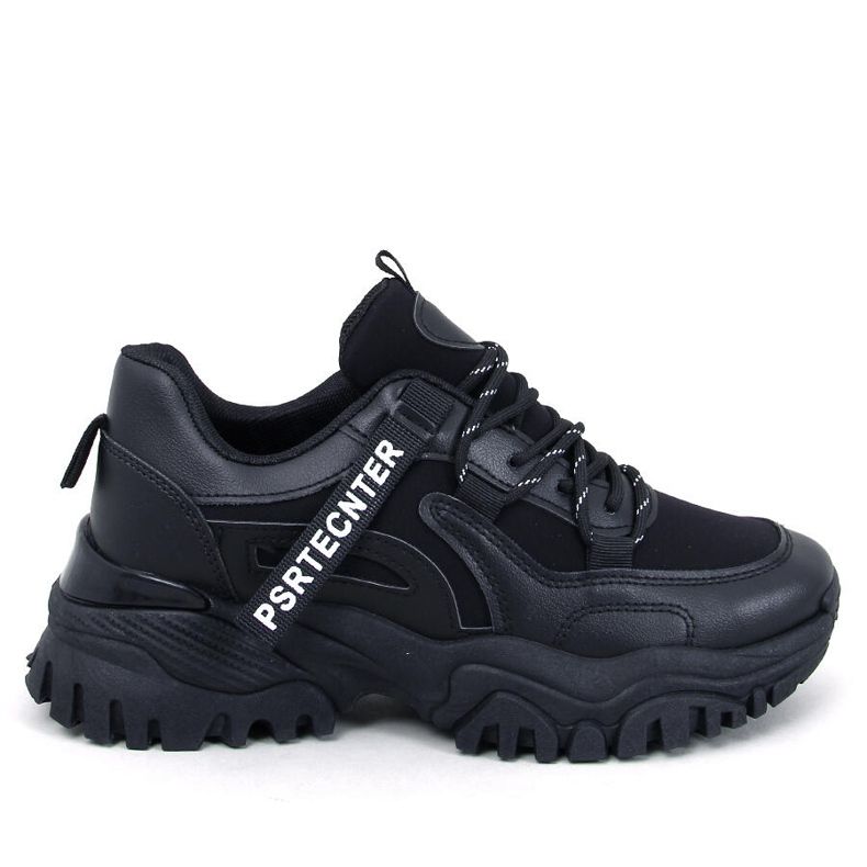 Bains Černé tenisky na klínku černá Bains Černé tenisky na klínku černá