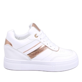 Tenisky na klínku Eyson WHITE/CHAMPAGNE bílý