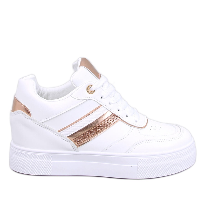 Tenisky na klínku Eyson WHITE/CHAMPAGNE bílý