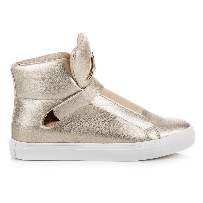 Vysoké tenisky se suchým zipem žlutá