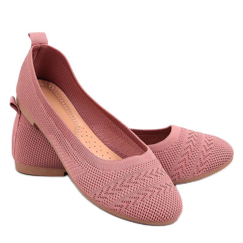 Pletené balerínky Newey Pink růžový