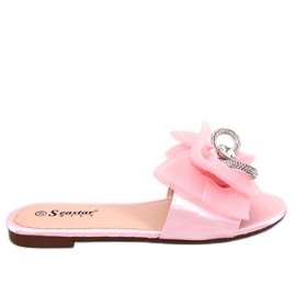 Pantofle s mašlí Monique Pink růžový Pantofle s mašlí Monique Pink růžový