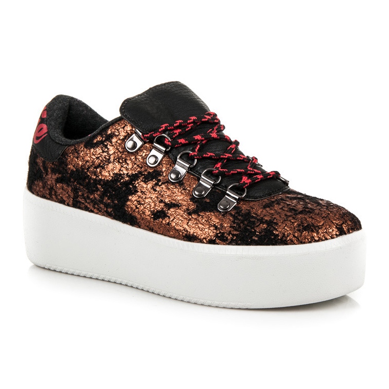 Kylie Stylové Tenisky Na Platformě hnědý