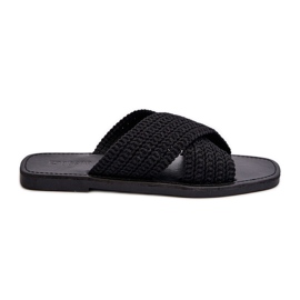 Dámské ploché pantofle Big Star NN274077 Černé černá