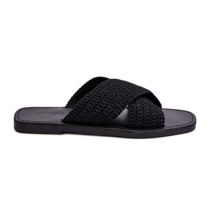 Dámské ploché pantofle Big Star NN274077 Černé černá