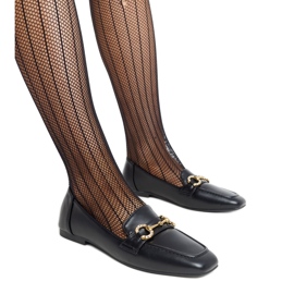 Černé mokasíny se sponou Areebah černý