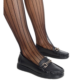 Černé mokasíny s přezkou od Anisah černá