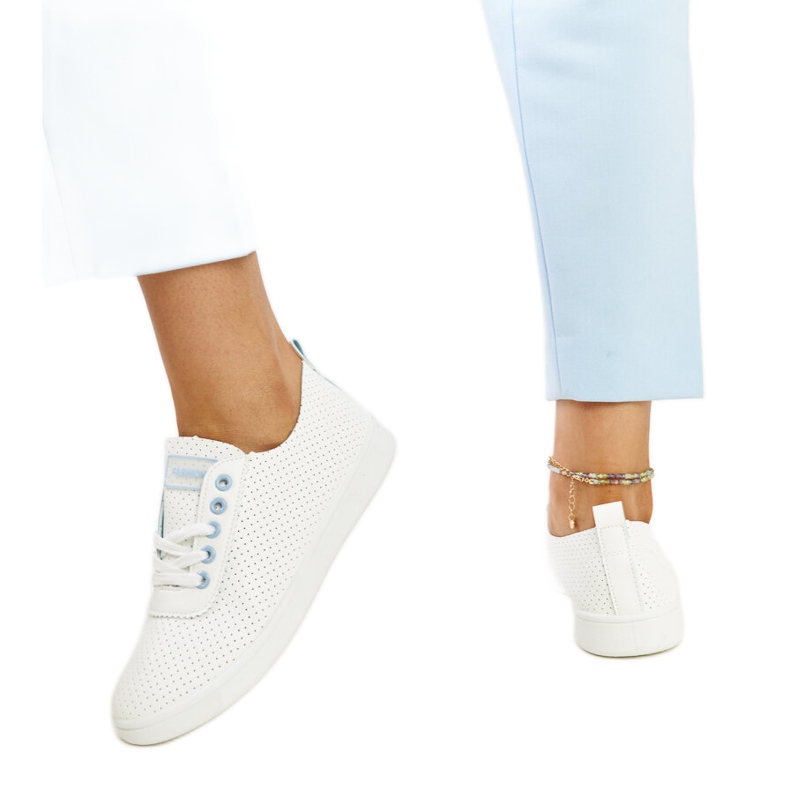 Bílé tenisky z ekokůže Yusra bílý Bílé tenisky z ekokůže Yusra bílý