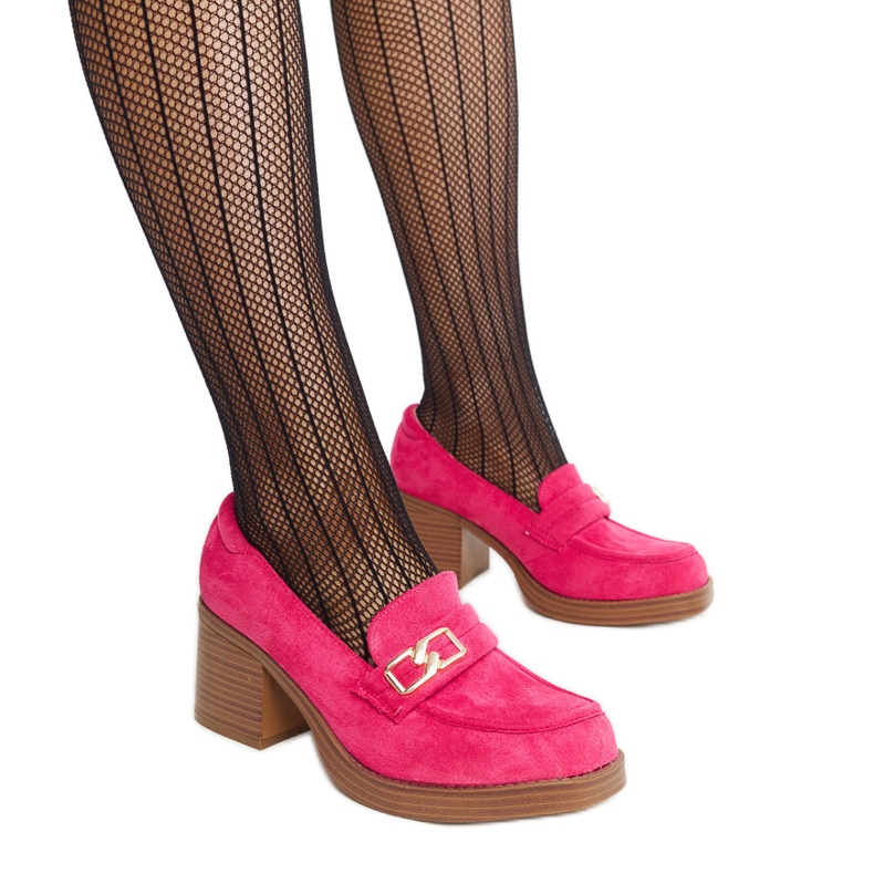 Tmavě růžové lodičky Aludra na vysokém podpatku růžový