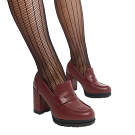 Vínové boty na vysokém podpatku značky Sauda červené Vínové boty na vysokém podpatku značky Sauda červené