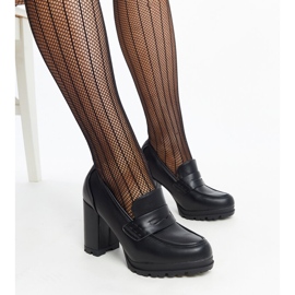 Černé boty Sauda na vysokém podpatku černý