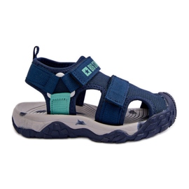 Chlapecké sandály na suchý zip Big Star NN374236 Navy Blue modrý