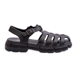 Dámské pěnové římské sandály Black Gasaria černý