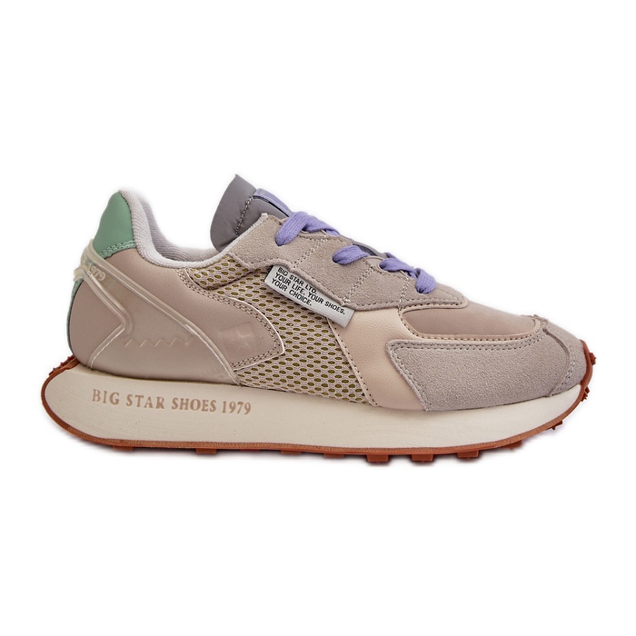 Dámské tenisky na platformě Memory Foam Big Star Platform NN274681 Beige béžový