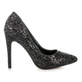 Via Giulia  Třpytivé vysoké podpatky černý