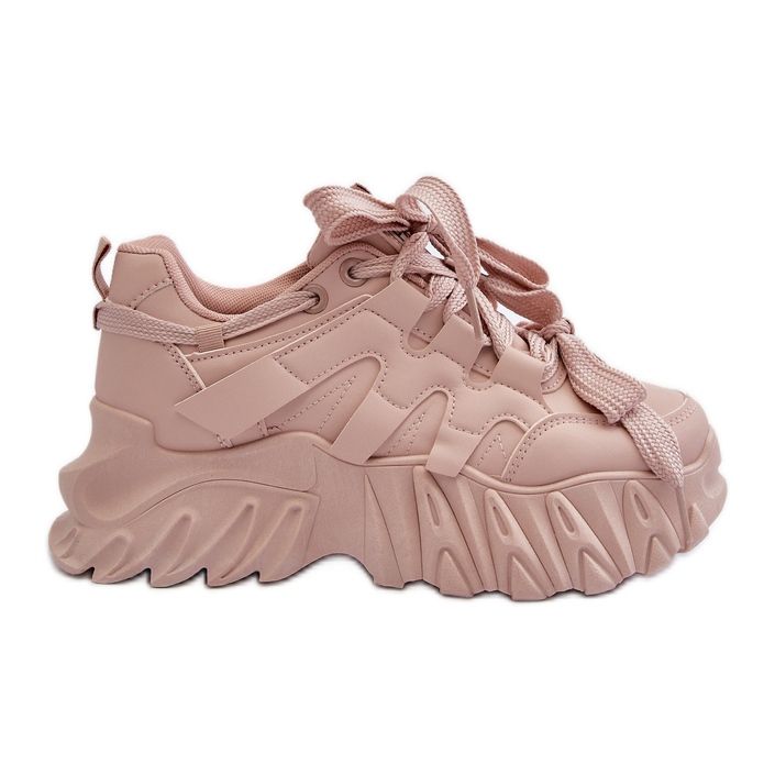 Dámské tenisky na robustní podrážce, růžové Ellerai růžový