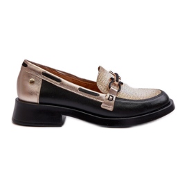Kožené mokasíny Dámská obuv Maciejka 06493-01 Černá černý