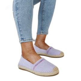 Fialové espadrilky s kamínky Abia fialová