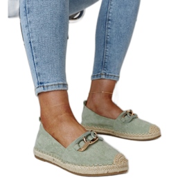 Zelené espadrilky s řetízkem od Radwana zelený