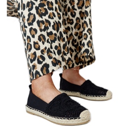 Černé espadrilky s Kalba výšivkou černý