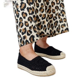 Černé vyšívané espadrilky Seila černá