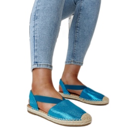 Modré espadrilky s otevřenou patou Tharna modrý
