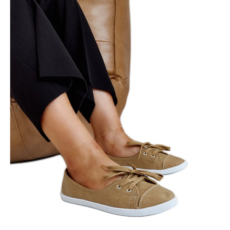 Hnědé nazouvací tenisky z eko kůže Knudsen hnědý