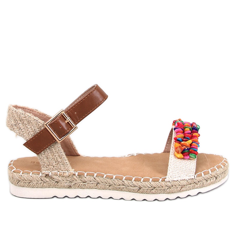 Espadrille sandály s kamínky Cottaz Apricot béžový