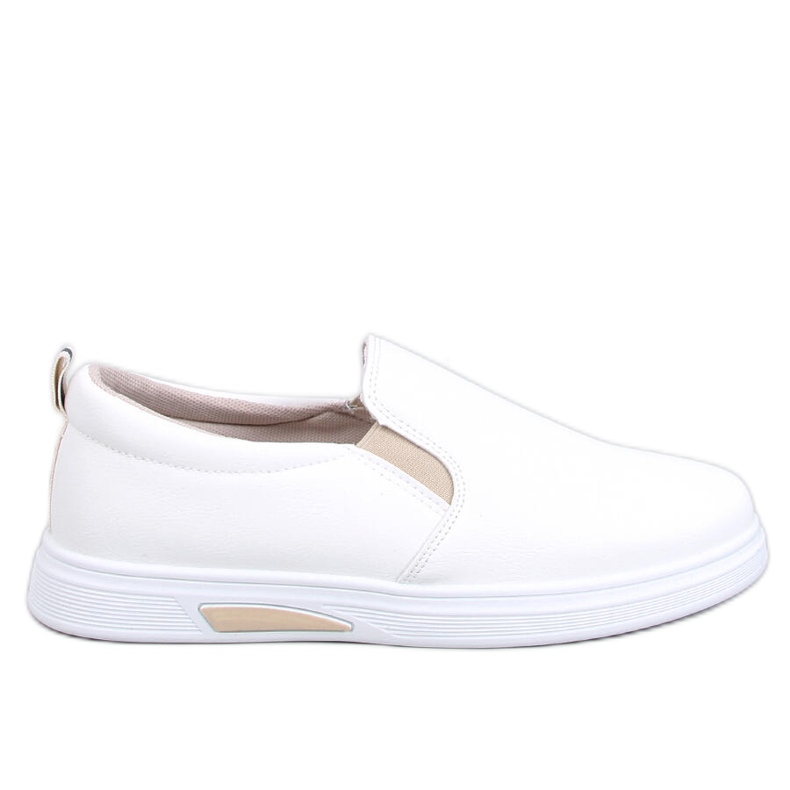 Alliot White/Beige slip-on tenisky bílý