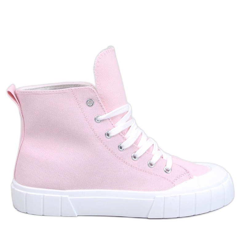 Plátěné vysoké tenisky Rogers Pink růžový Plátěné vysoké tenisky Rogers Pink růžový