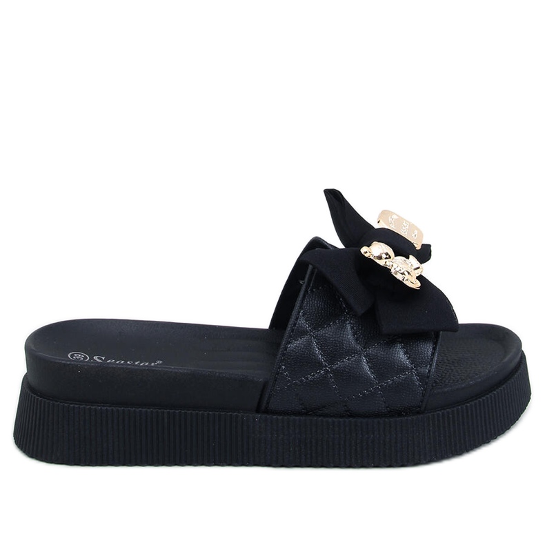 Brandis žabky s medvídkem z černého zlata černá