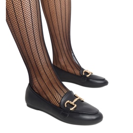 Černé mokasíny s přezkou Tanja černý