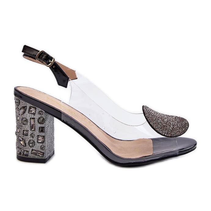 S.Barski Transparentní sandály na vysokém podpatku Černá D&A MR38-812 S.Barski Transparentní sandály na vysokém podpatku Černá D&A MR38-812