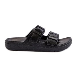 Dámské žabky se třpytkami, Black Brianella černý