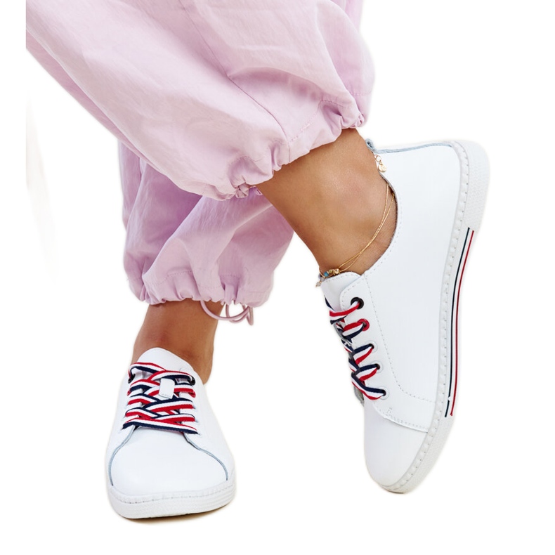 Bílé kožené tenisky Vinceza bílý