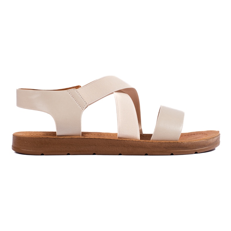 Dámské béžové sandály nazouváky béžový