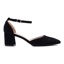 Dámské černé semišové lodičky černý