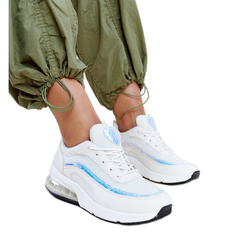 Bílé tenisky s hologramem Jelek bílý