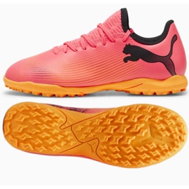 Kopačky Puma Future 7 Play Tt Jr 107737-03 růžový Kopačky Puma Future 7 Play Tt Jr 107737-03 růžový