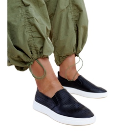 Černé prolamované slip-on tenisky Dafina černá