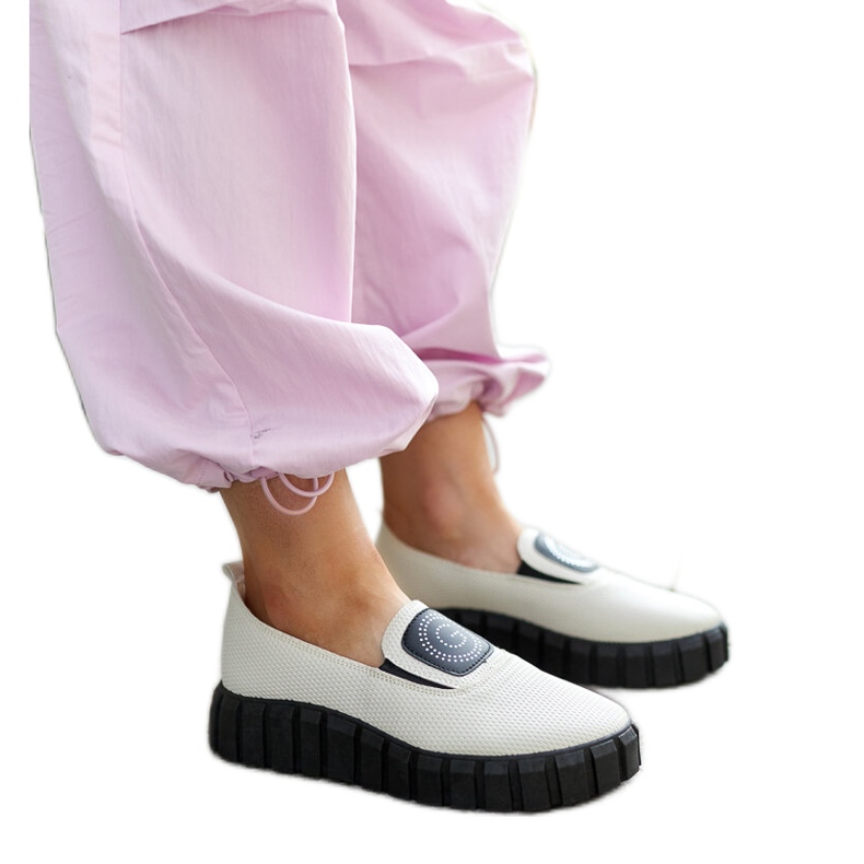 Béžové boty s masivní podrážkou Teska béžový