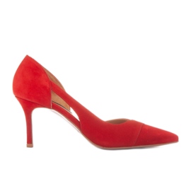 Marco Shoes Martini jehlové podpatky červené Marco Shoes Martini jehlové podpatky červené